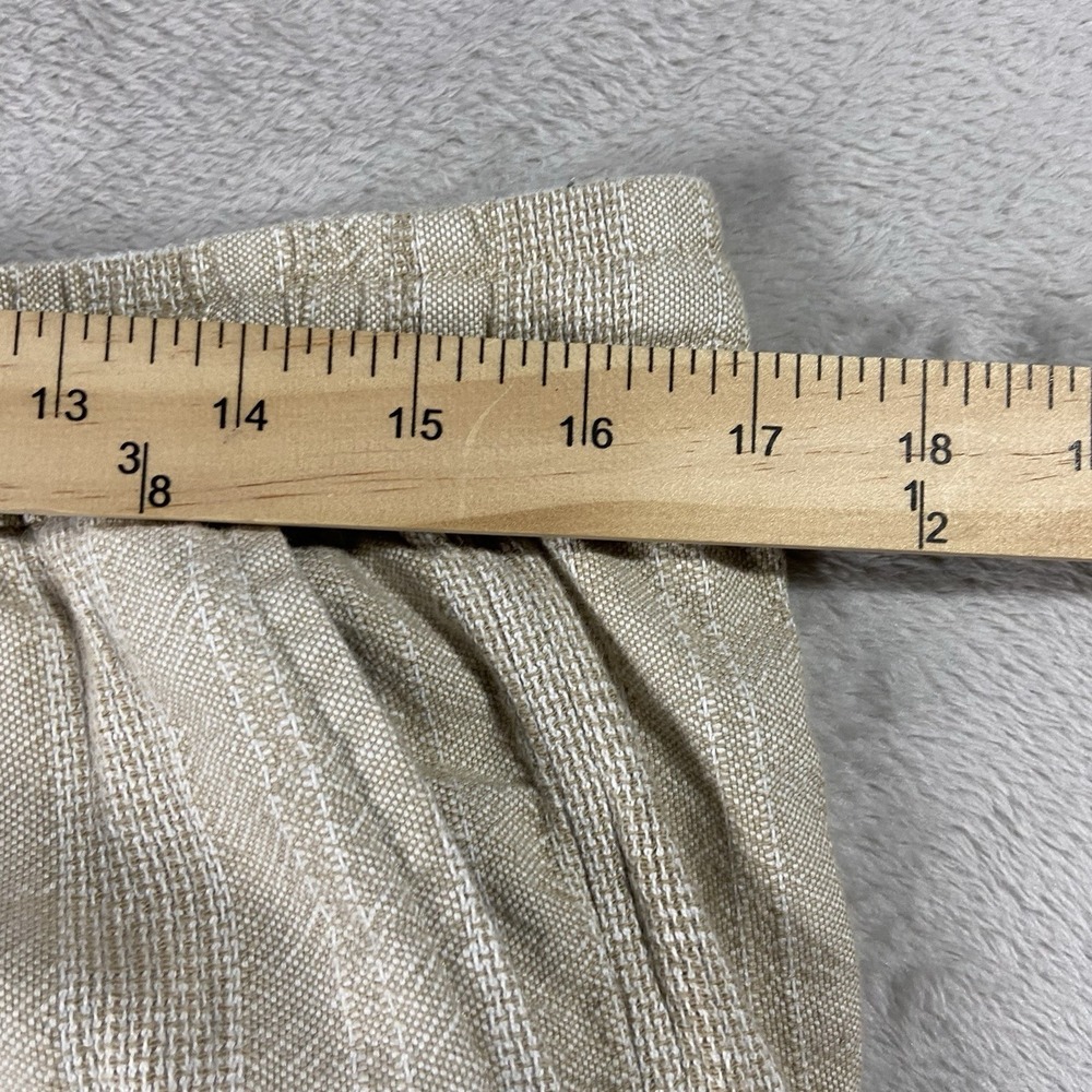 Abercrombie Fitch 100% Cotton Loose Fit Elastic Waist Pants Ivory Women's L Long - Picture 9 of 13